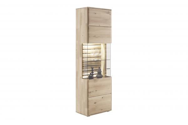 Vitrine GIRONA T10 Balkeneiche in Kristalleiche geölt